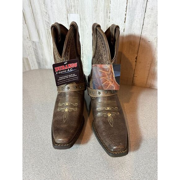 Womens Durango DRD0368 8" Crush Bootie - Bronzed Brown - Size 9M - Picture 2 of 11